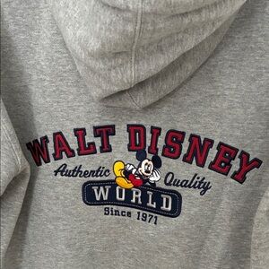 Gray Zip-Up Hoodie Sweater